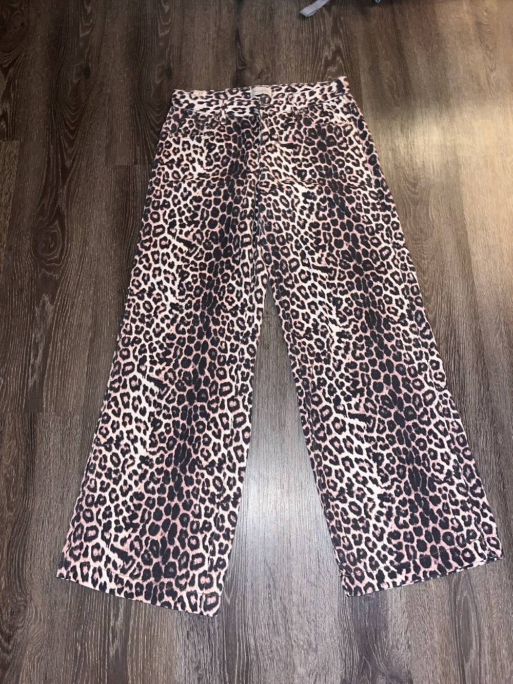PacSun Pink and Black Leopard Print Jeans